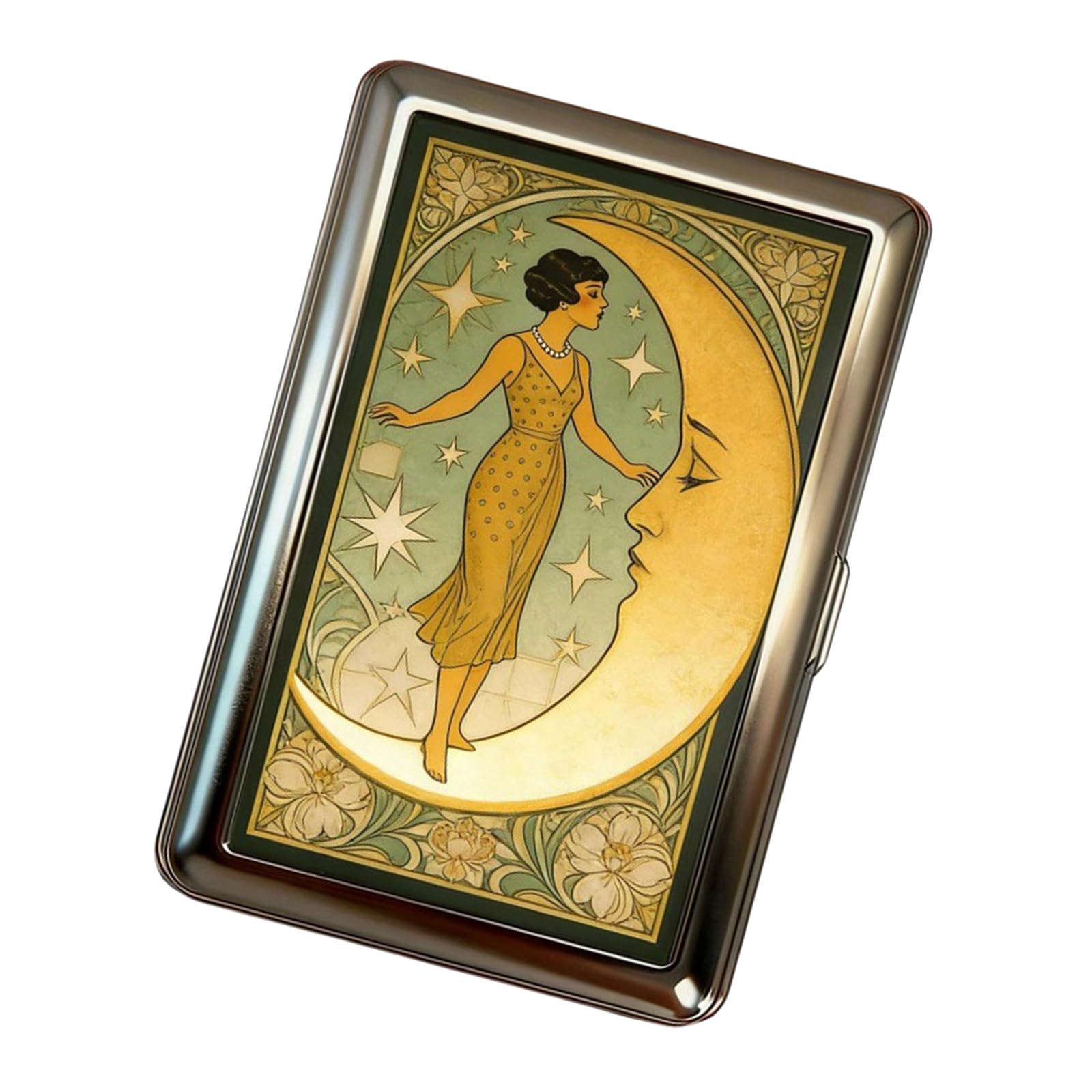 Xjdzineq Artistic Metal Card with Retro Design for Credit Cards and Cash Storage Storage Organizers