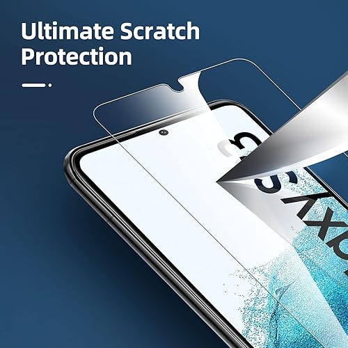 Miniatura 6 de NEW'C Paquete de 3 protectores de pantalla de vidrio templado diseñados para Samsung Galaxy S23, antiarañazos, sin burbujas, ultra resistente