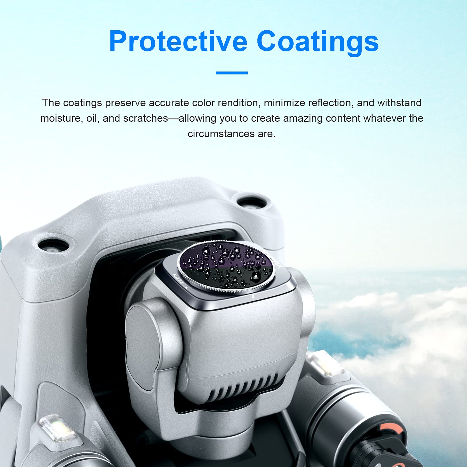 Set Filtri ND/PL Per DJI Air 3S - 4 Pezzi, ND8/PL To ND64/PL, Vetro Ottico Multistrato - Foto 8