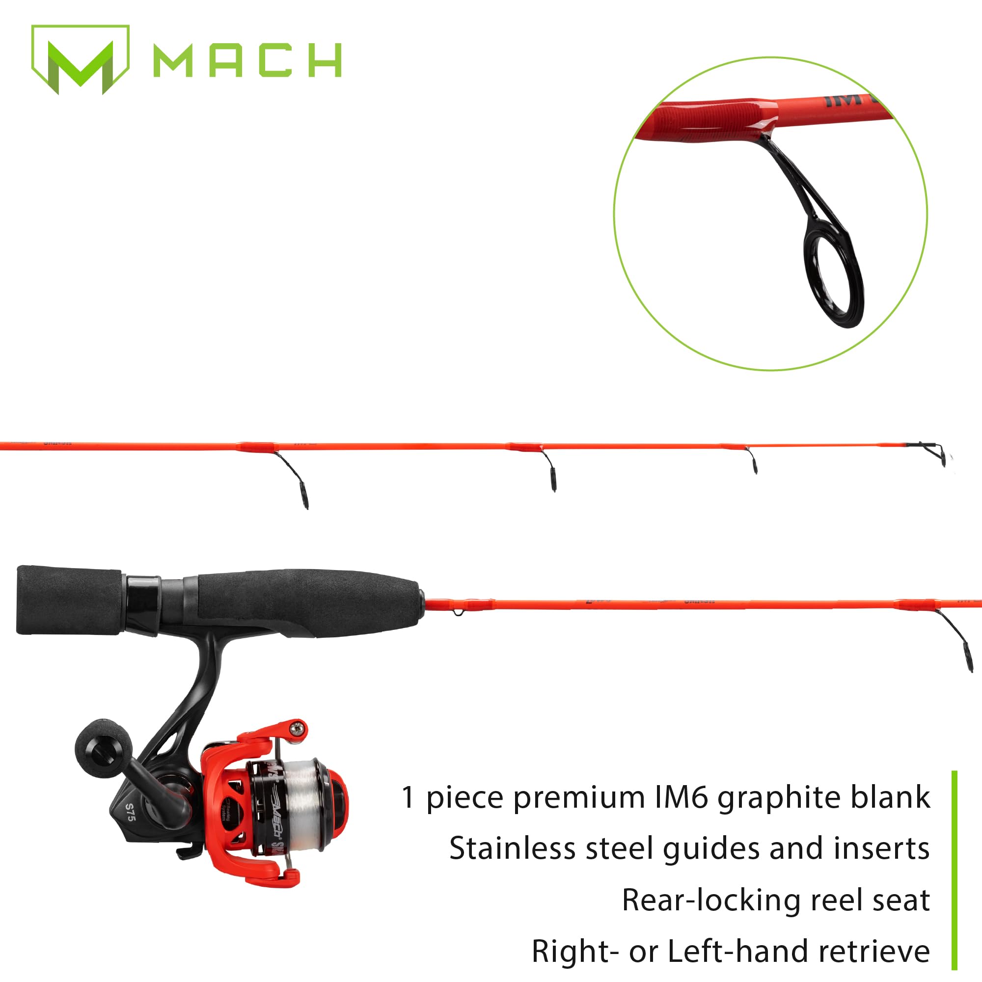 Spinning Rod Lew's Lzr Pro Combo Fishing Rod And Reel Combo Lew's Mach  Smash Ice 75 Spinning Combo 7'6" Medium Light Rod Reel For Freshwater  Fishing Ice Fishing Light