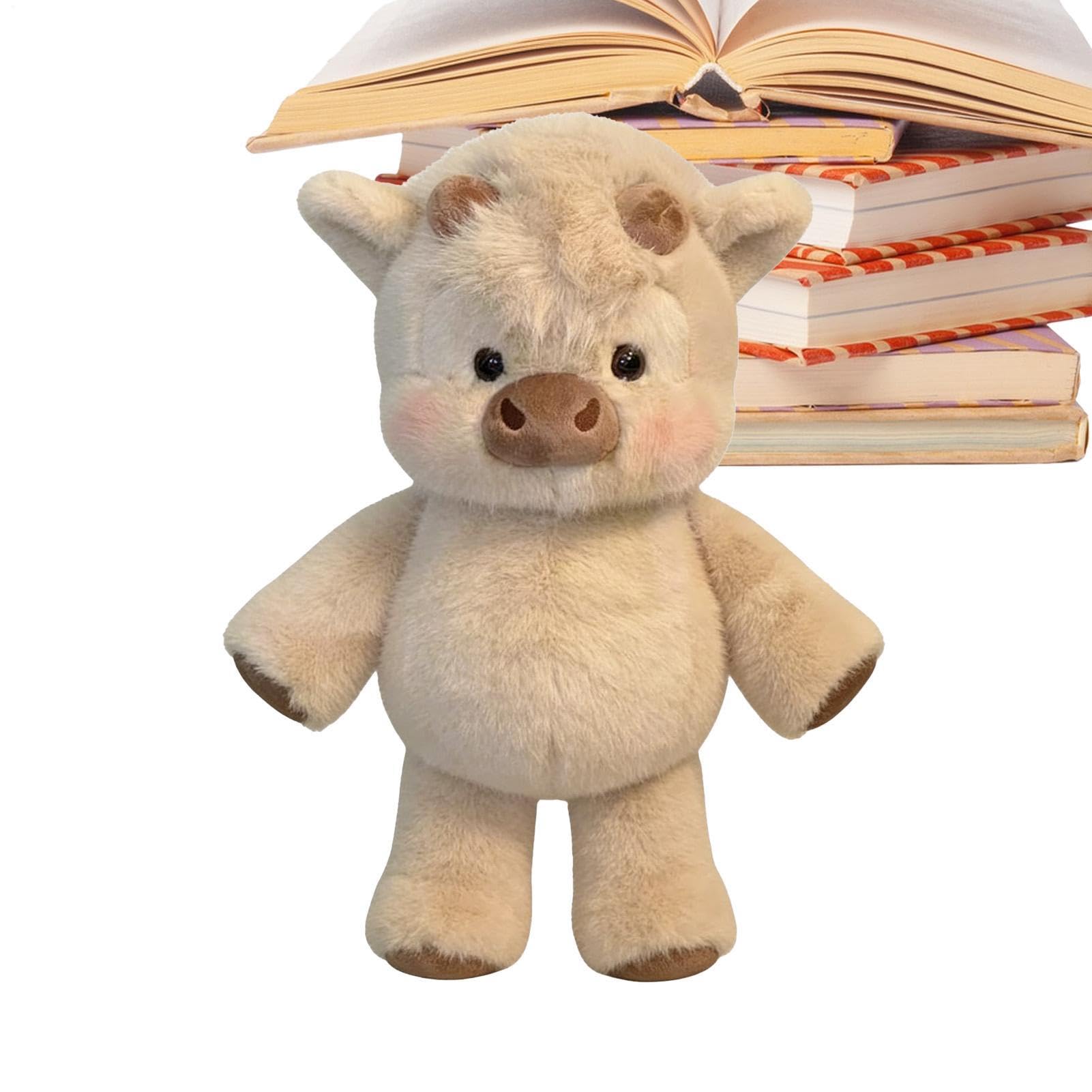Running Cow Plush | 45 cm, Highland, przytulanka, interaktywne ruchome nogi, na biurko, fidget sensoryczna, zabawka sensoryczna dla dzieci i dorosłych, do biura, sypialni, domu