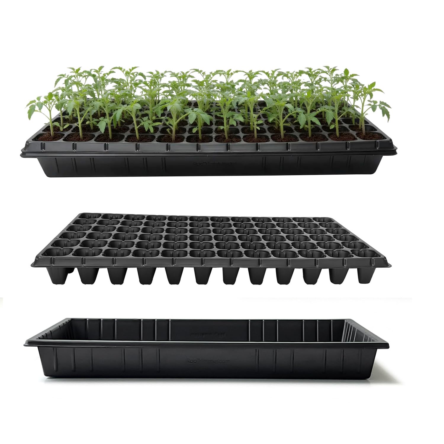 10 Pack 1020 Seed Starter Trays and 10 Pcs 72 Cell Plug Trays, Thick Durable Seedling Plastic Nursery Tray for TD538 1020 Tray Germination (10 Sets)