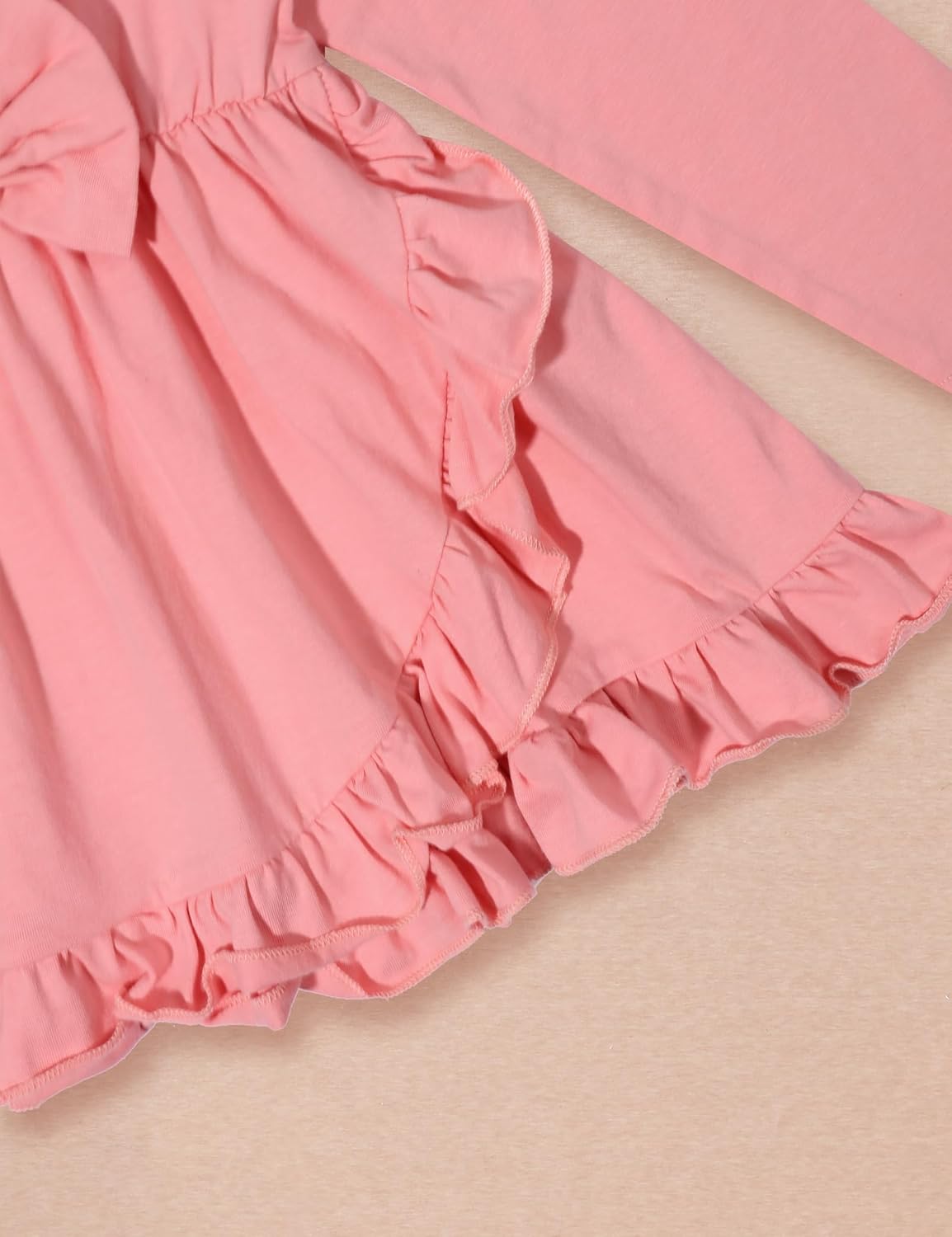 oklady Toddler Girl Clothes Unique Bow and Ruffled Design Tops Floral Pants with Headband,Toddler Girl Outfits Size 18M-5T - Image 4