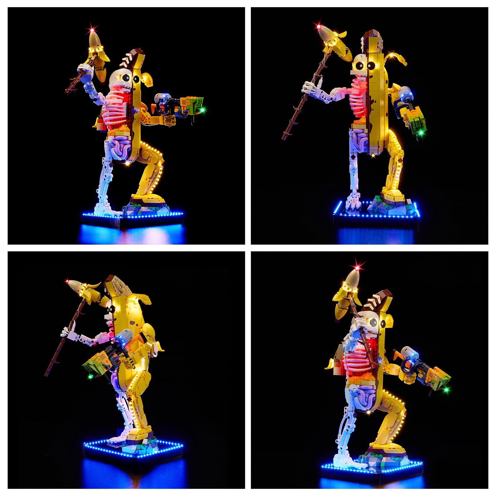 Kyglaring LED Lighting Kit for Fortnite Peely Bone Model, Compatible with Lego Sets