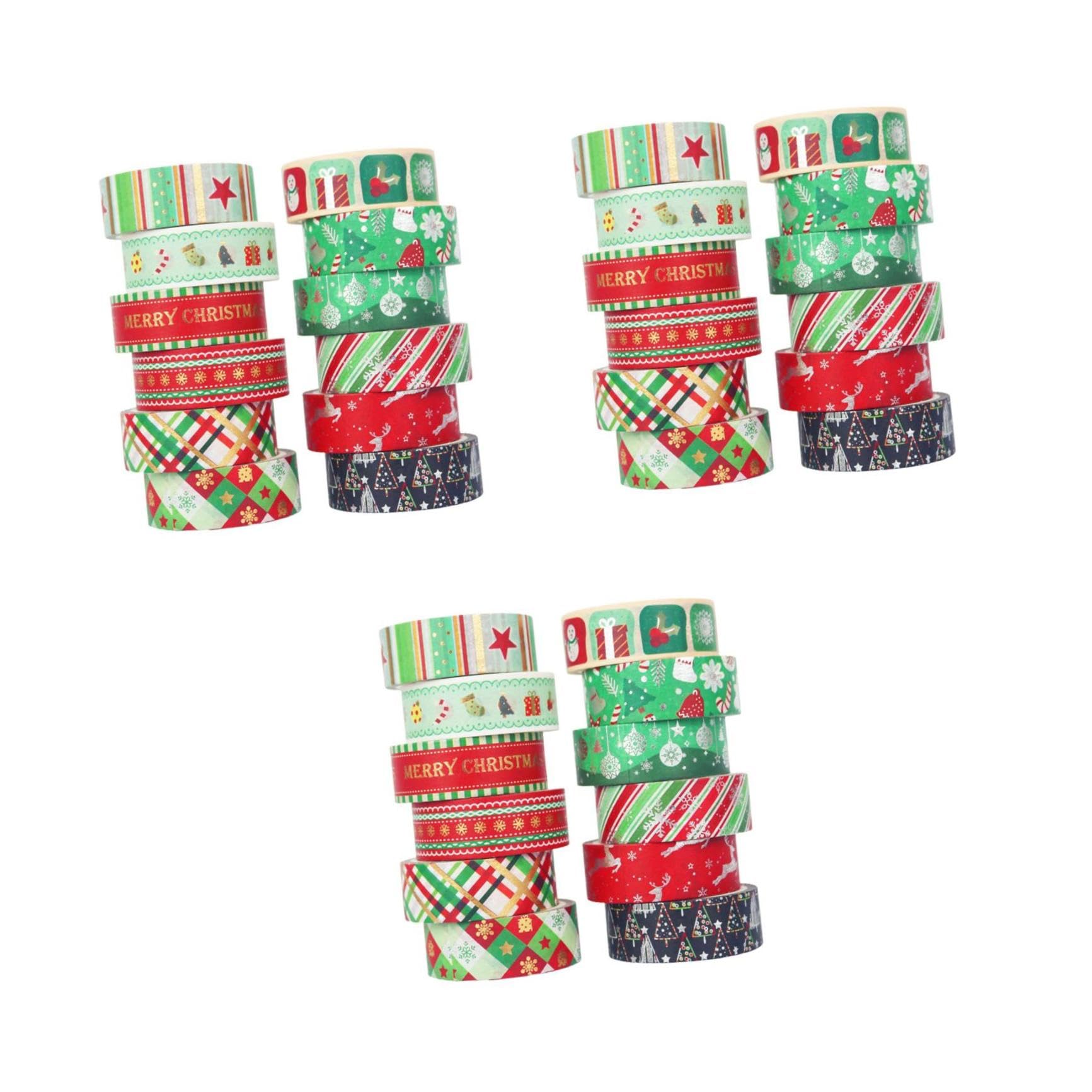 ABOOFAN 3 Set Di Nastri Washi Alla Moda Con Elementi Natalizi Per Nastri Decorativi 12 * 3