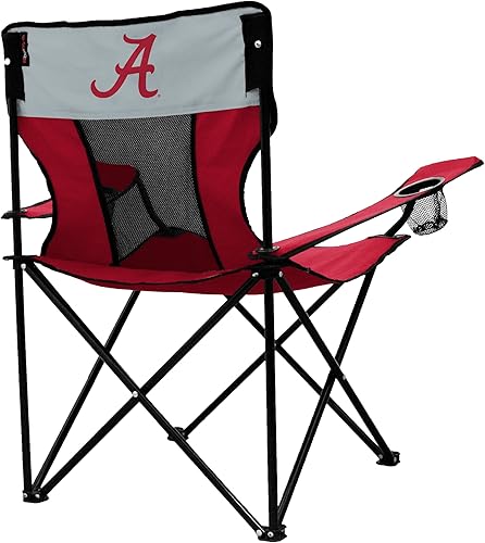 Miniatura 3 de Logo Brands NCAA Alabama Crimson Tide Elite Silla Portátil - Silla premium para exteriores con portavasos, marco de acero con recubrimiento