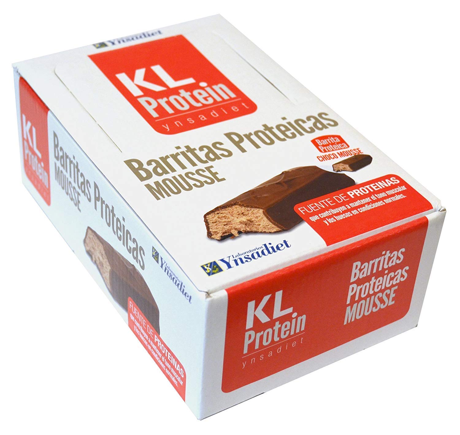 KL PROTEIN Barritas Proteicas y Energéticas, Sabor Chocolate, 35g, 20 Barritas