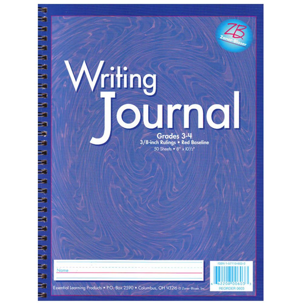 Zaner-Bloser Writing Journal, Grade 3 to 4, Liquid Dark Blue (0603)