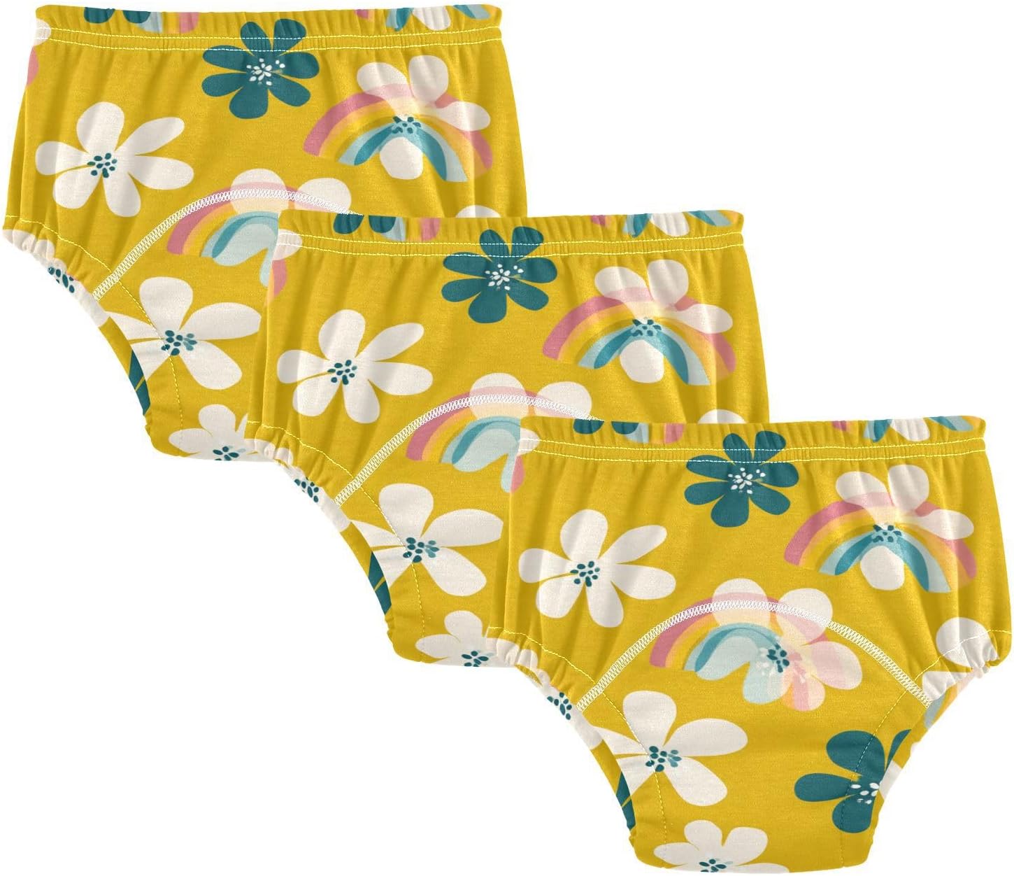 Little Boys Toilet Training Pants Reusable Style Azalea Yellow Rainbow Bed Wetting Underpants Potty