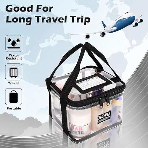 Miniatura 2 de Rough Enough - Bolsa de cosméticos transparente, bolsa de maquillaje grande para bolso, organizador de artículos de tocador para mujeres con