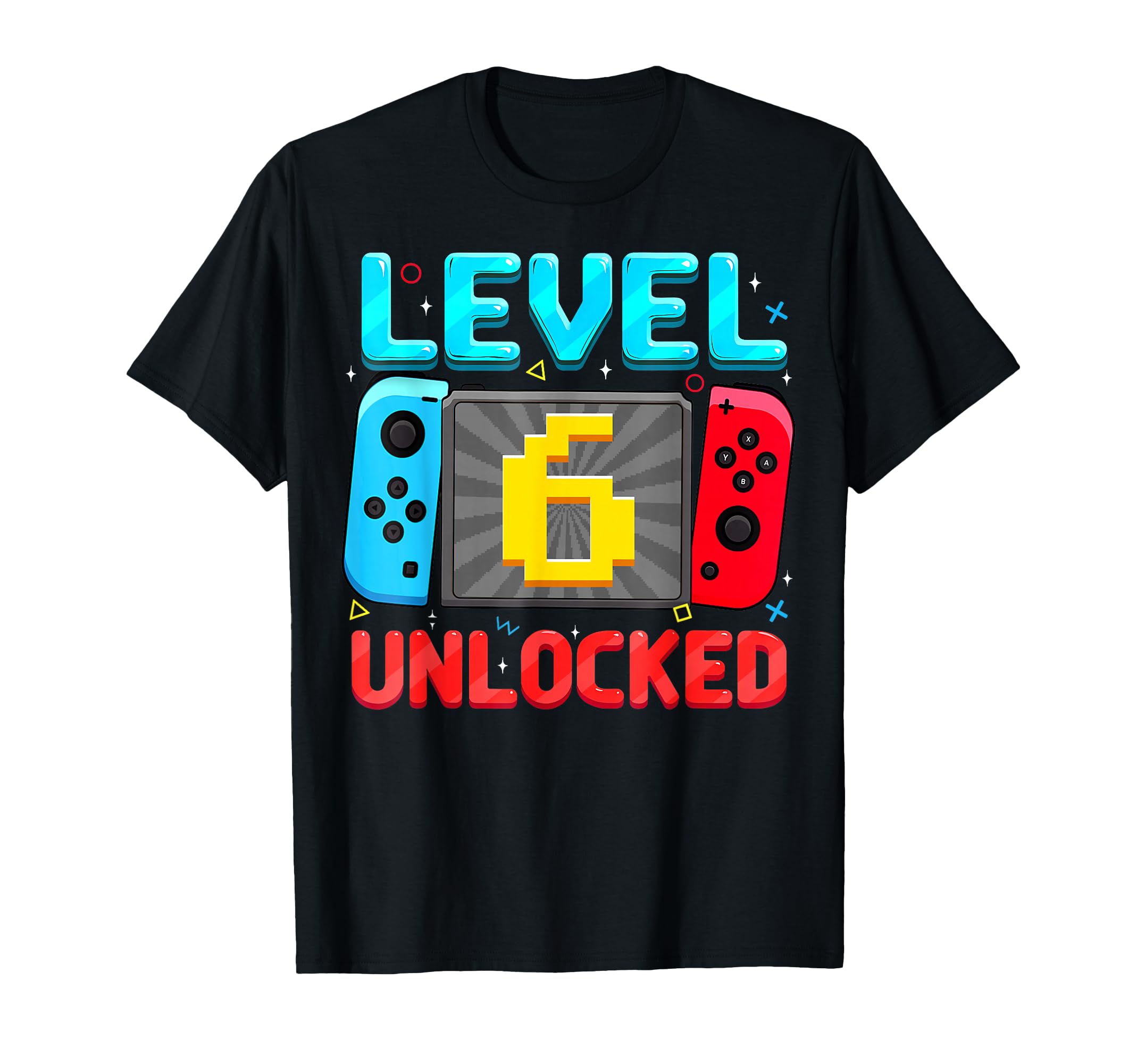 Level 6 Unlocked 6th Birthday Boy Gamer Six Year Old Gift T-Shirt