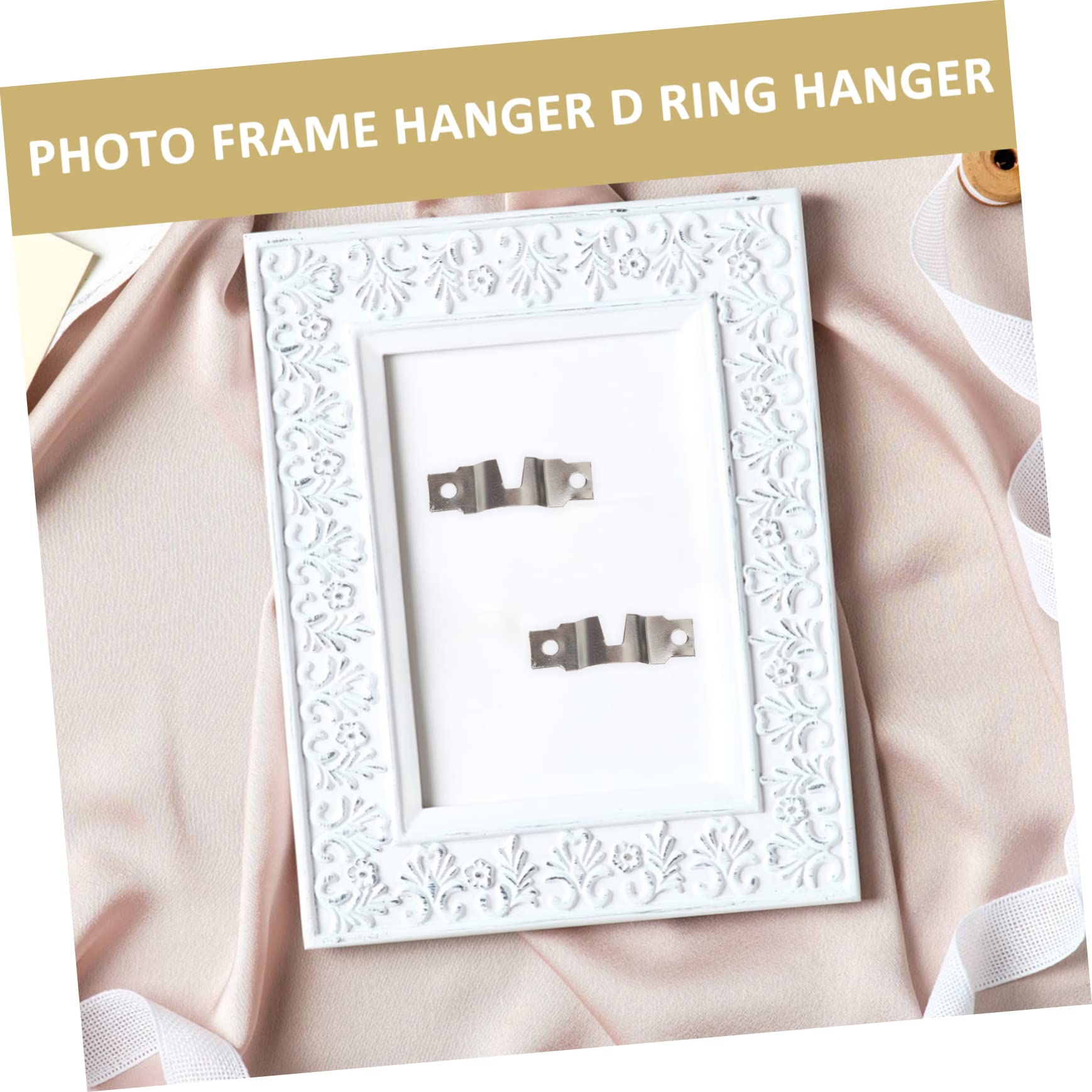 ARTIBETTER Kit Di Ganci A D Da 10 Set Ganci Per Cornici A Doppio Foro Facili Da Installare Ganci Da Parete Per Foto Incorniciate Decorazioni 50 Pezzi * 10