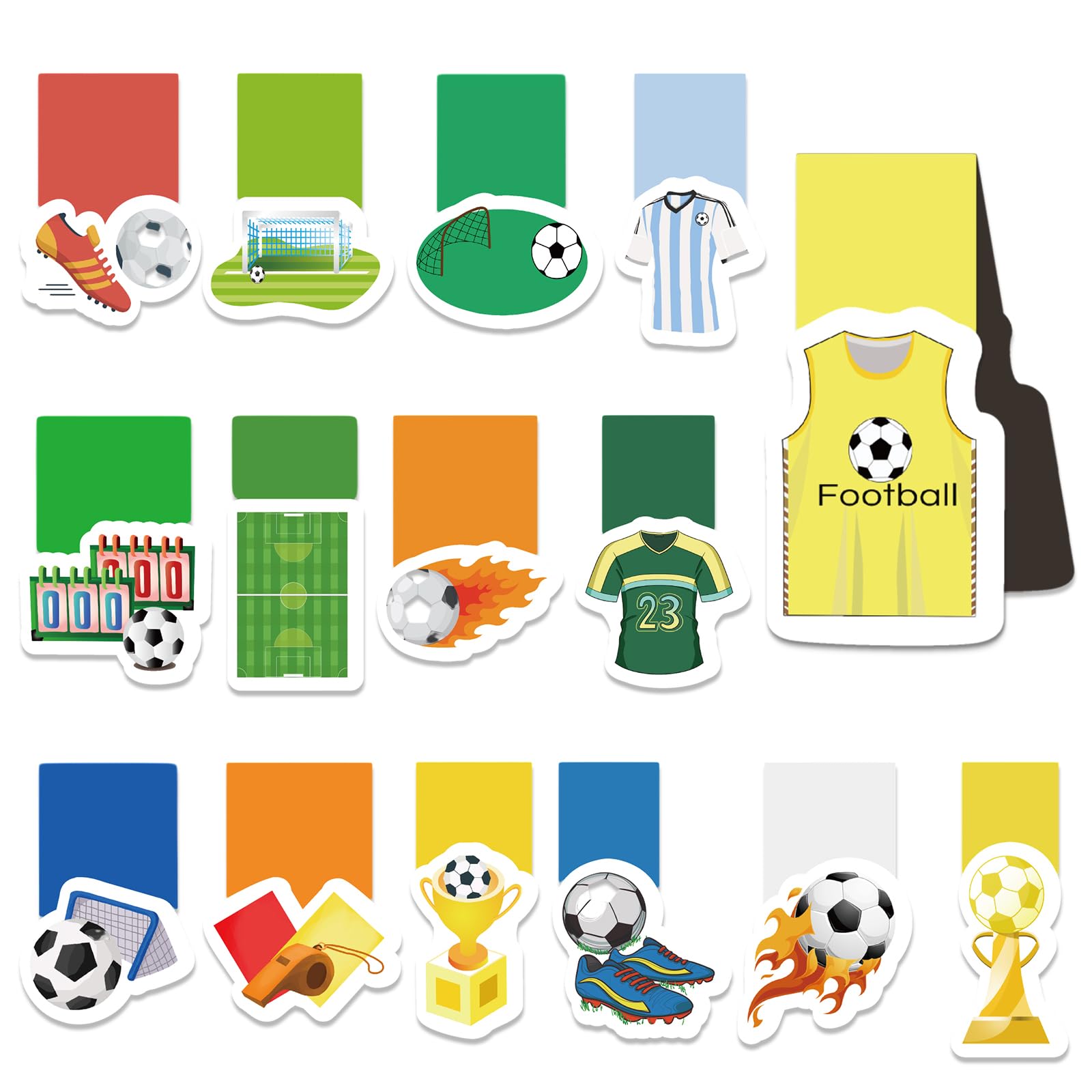 Seasboes Pack de 30 marcapáginas magnéticos, marcapáginas magnéticos para niños, marcapáginas magnéticos, recuerdos de fútbol, divertidos marcapáginas magnéticos para niños, profesores, amigos, afici