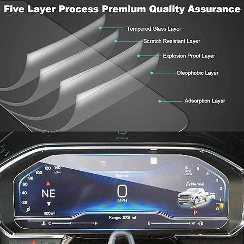 Miniatura 7 de Protector de pantalla YEE PIN Silverado 2022 Chevy Silverado 2022, protector de pantalla Silverado 2022 de 12.3 pulgadas para Chevy Silverado 2022