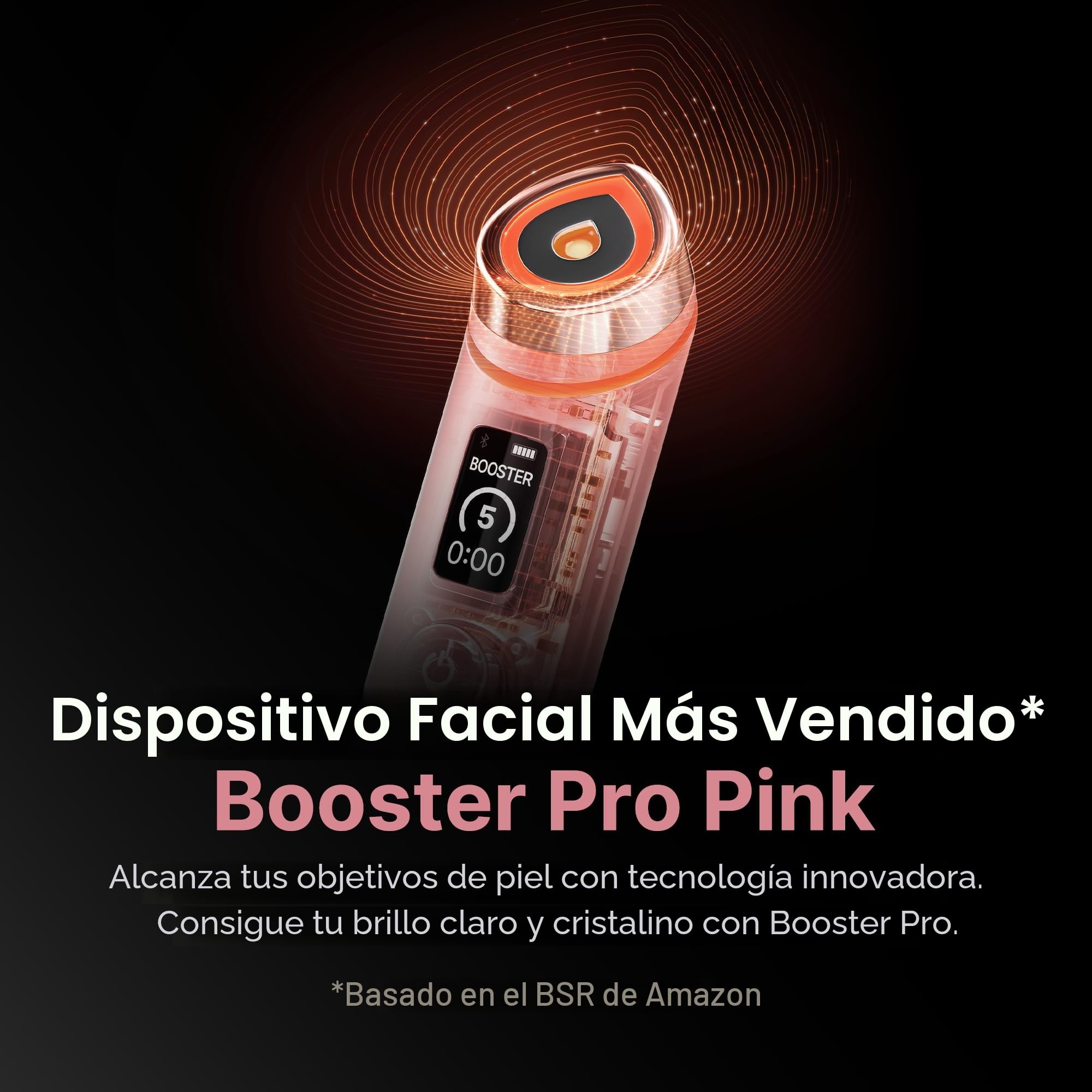 medicube Booster Pro | Masajeador Facial 6 en 1 para un Glow Radiante, Piel Luminosa y de Aspecto Más Firme, Cosmética Coreana, Rosa