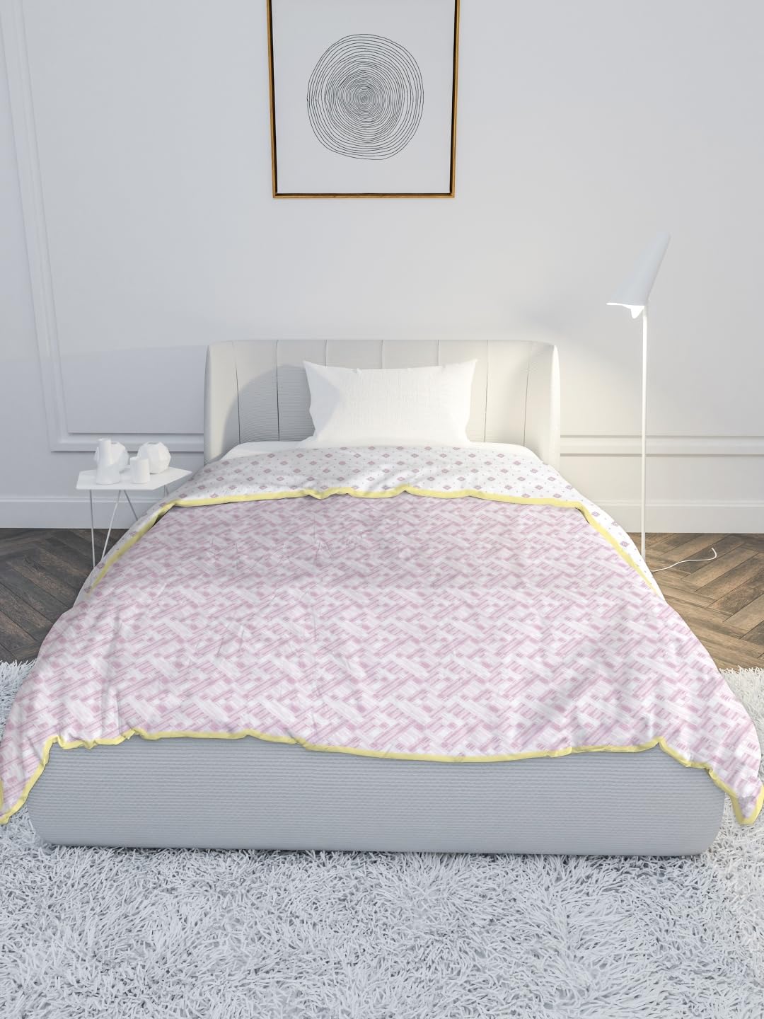 MAYFAIR HOMES LONDON Cotton 210TC Single Reversible Dohar | Reversible Dohar Abstract Pink Set of 2 – Lightweight & Cozy | Ideal for All Seasons – Skin-Friendly & Durable