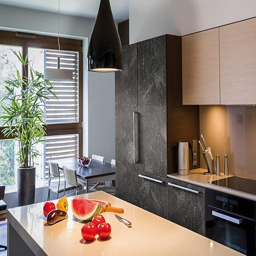 Miniatura 2 de d-c-fix Película autoadhesiva decorativa, color gris pizarra, rollo de 26 x 78 pulgadas, paquete de 4