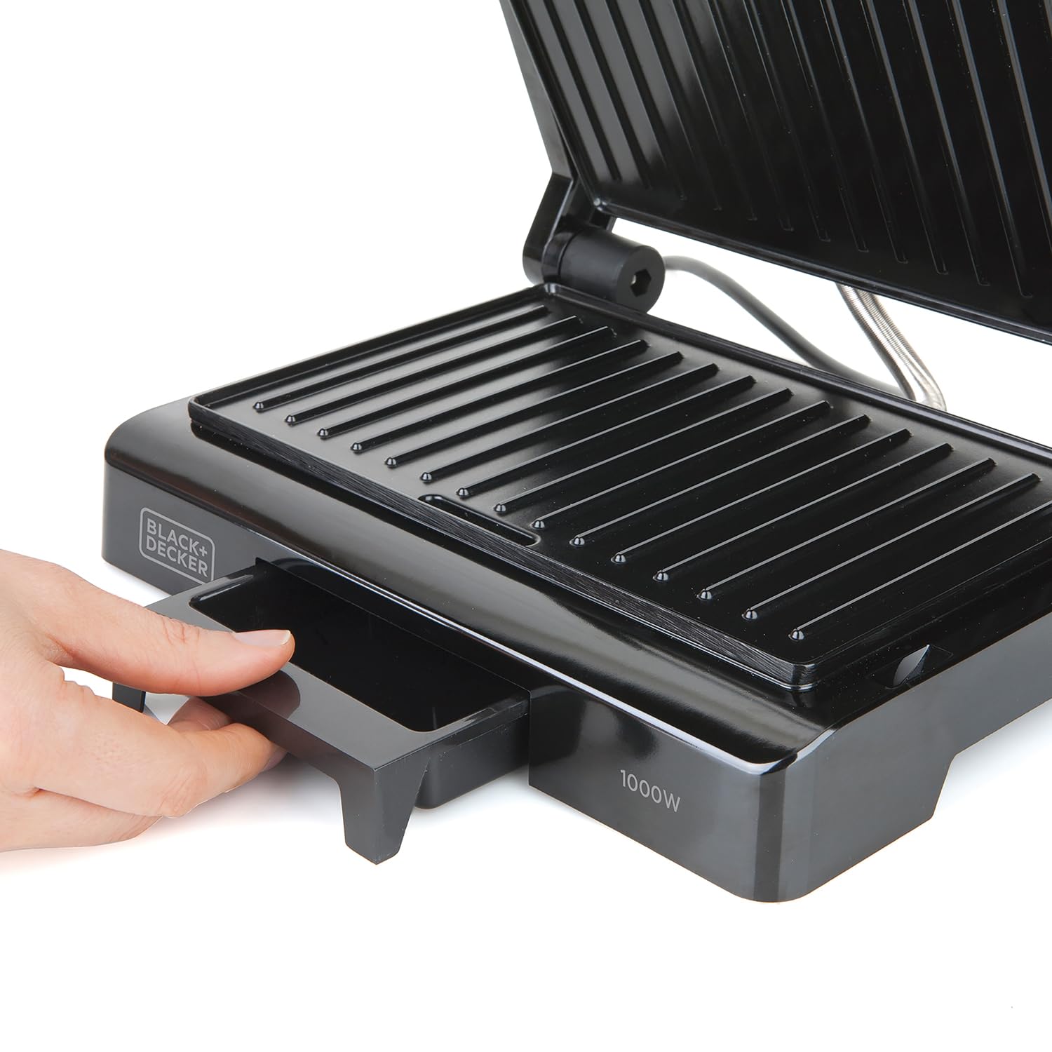 BLACK+DECKER BXGR1000E grill kontaktowy, 1000 W, tworzywo sztuczne, czarny