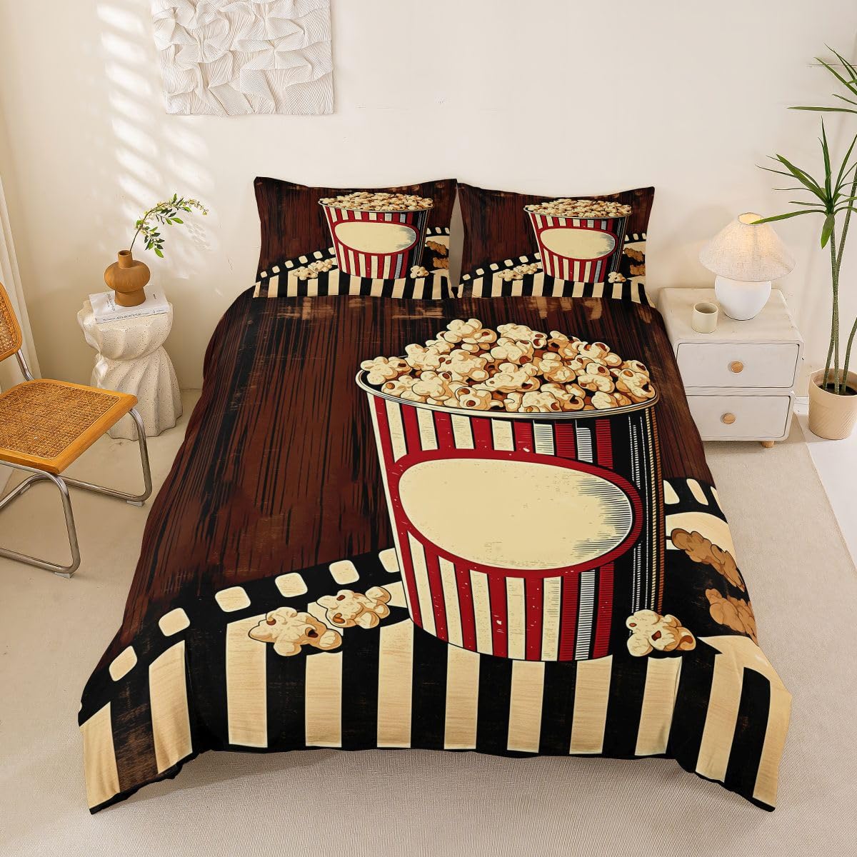 Parure de lit cinéma 220x240 pour une soirée film cocooning dans sa chambre