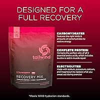 Vista 3 de Tailwind Nutrition Recovery Mix, 20 Grams Complete Protein, Carbohydrates, and Electrolytes Powder Drink Mix for Post-Workout, Free of Gluten, Soy