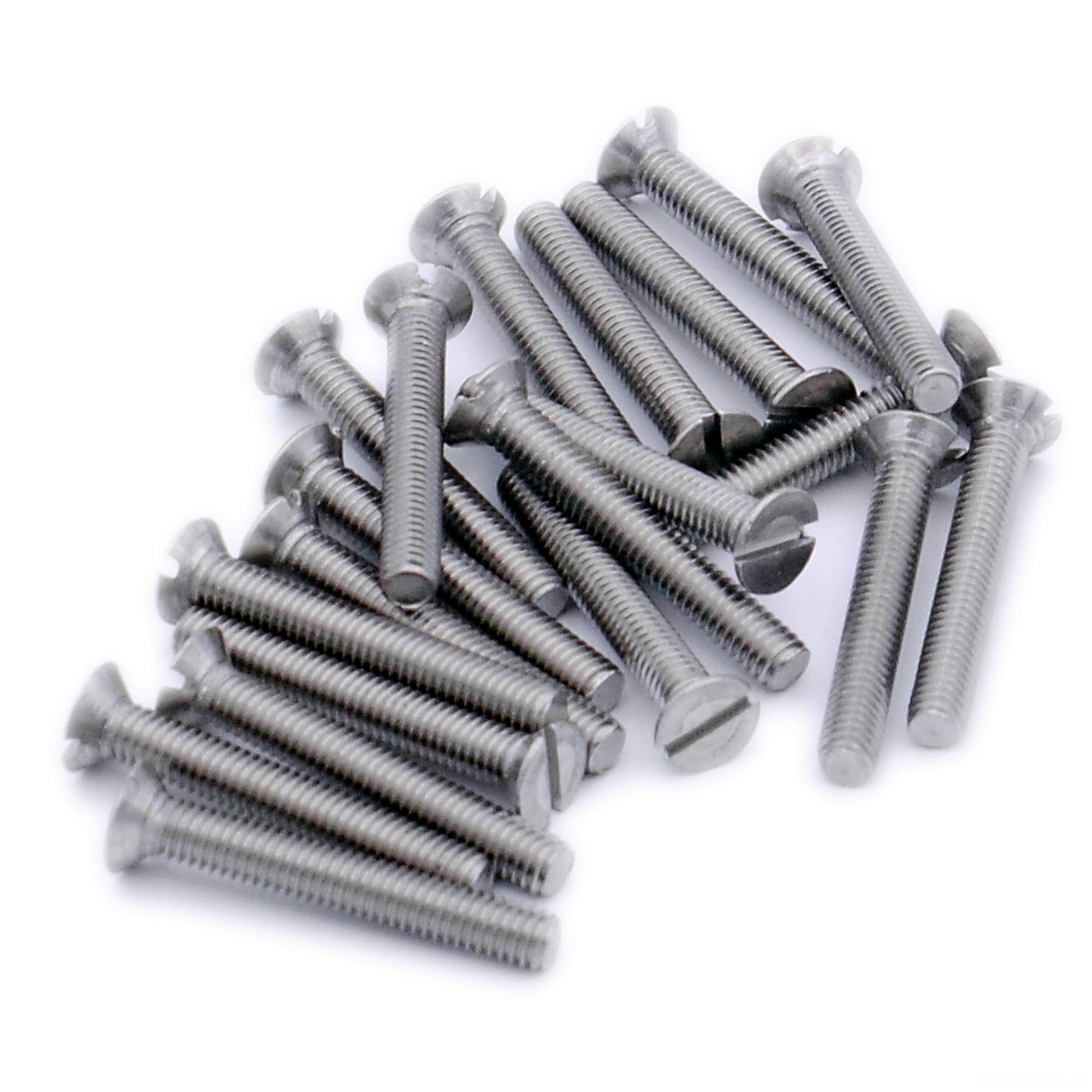 Singularity Supplies Silver M3 (3Mm X 18Mm) Slot Countersunk Machine Screw (Bolt) - Stainless Steel (A2) (Pack Of 20)