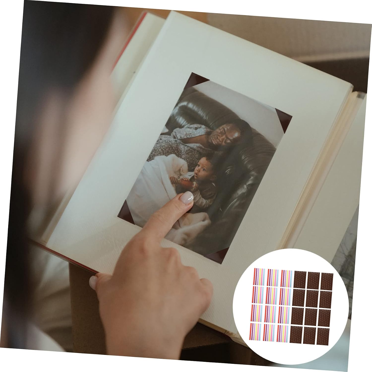 30sheets DIY Photo Corners for Scrapbooking Style Adhesive Photo Mounting Corners for Albums Journals and Picture Frames Designs