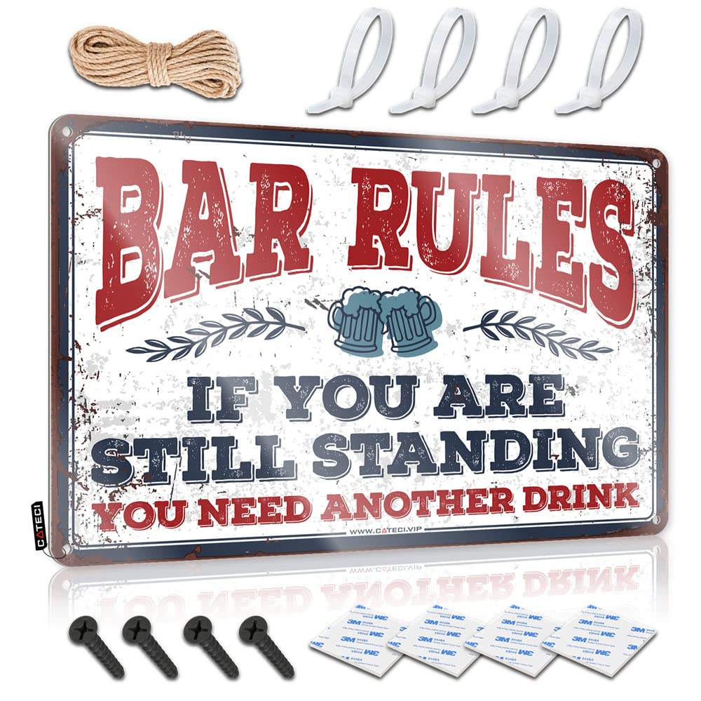 Man Cabe Decor Bar Rules Sign Cool Signs For Bedroom Funny Sogns(30X40CM)