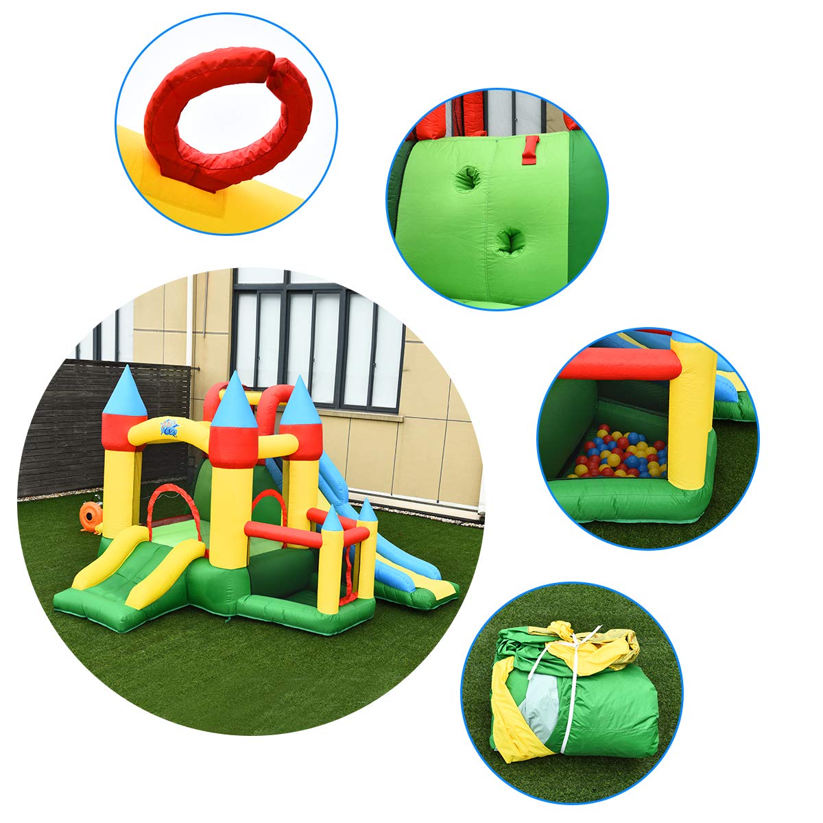 WATERJOY Kids Inflatable Castle with 780W Blower,Inflatable Bounce