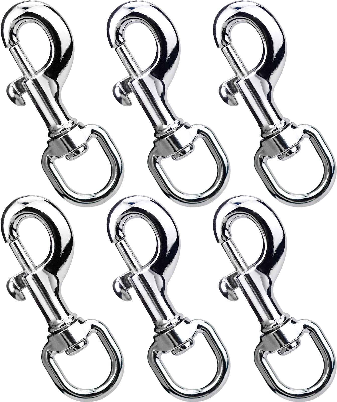 Buy 6 Pcs Heavy Duty Trigger Clips Clasp 360°Swivel Eye Bolt Snap Hook