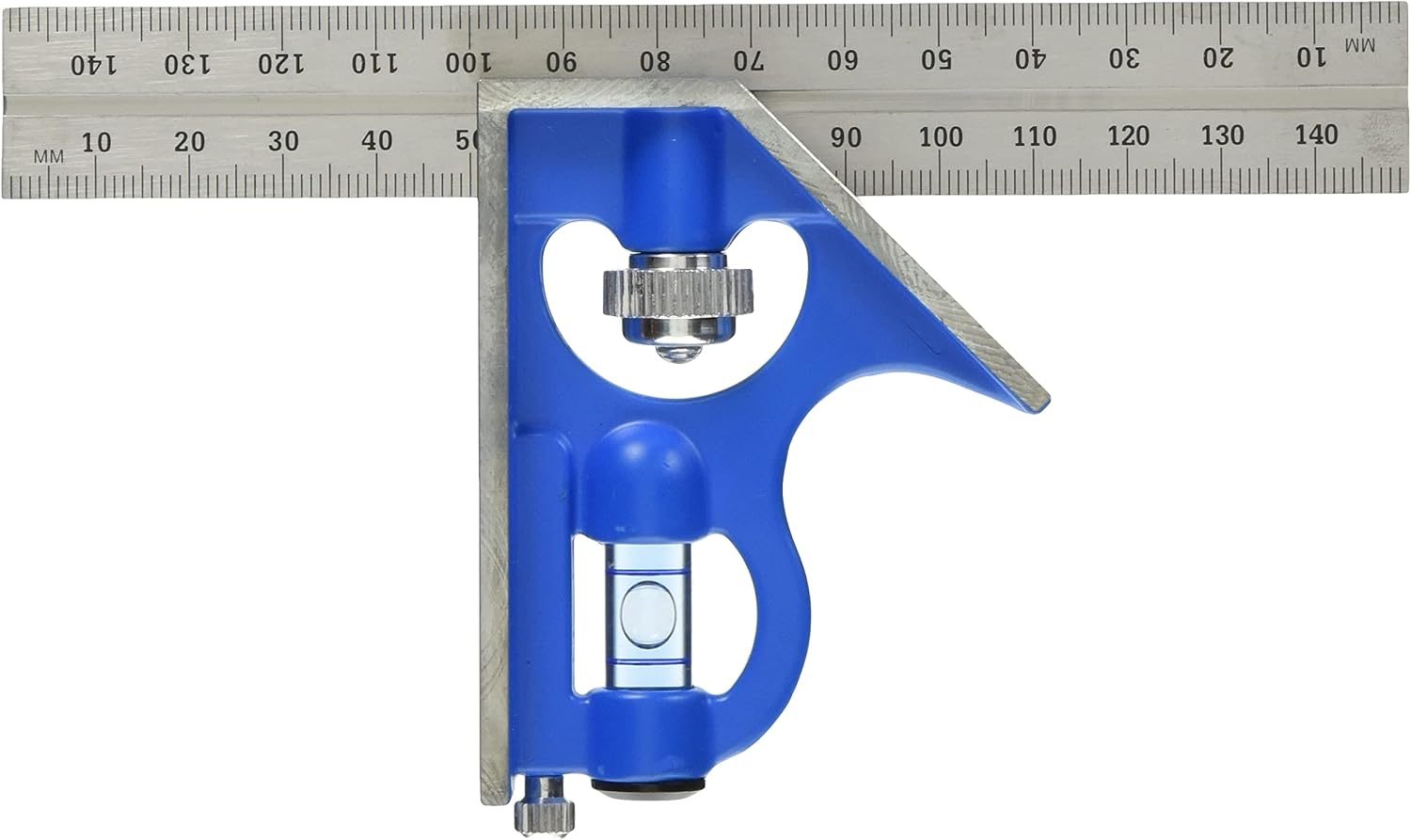 Empire Level E255M 6-Inch Pocket Combination Square With Stainless Steel Blade, Metric Graduations and True Blue Vial