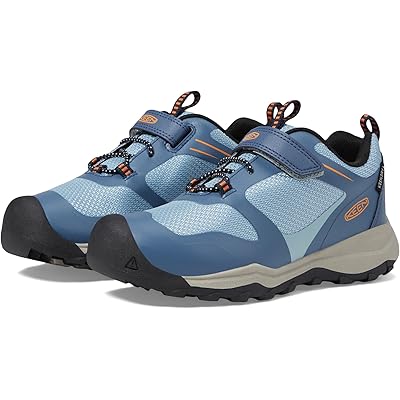 Женские кроссовки KEEN Kids Wanduro Low Waterproof (Toddler/Little Kid) vintage indigo/scarlet ibis