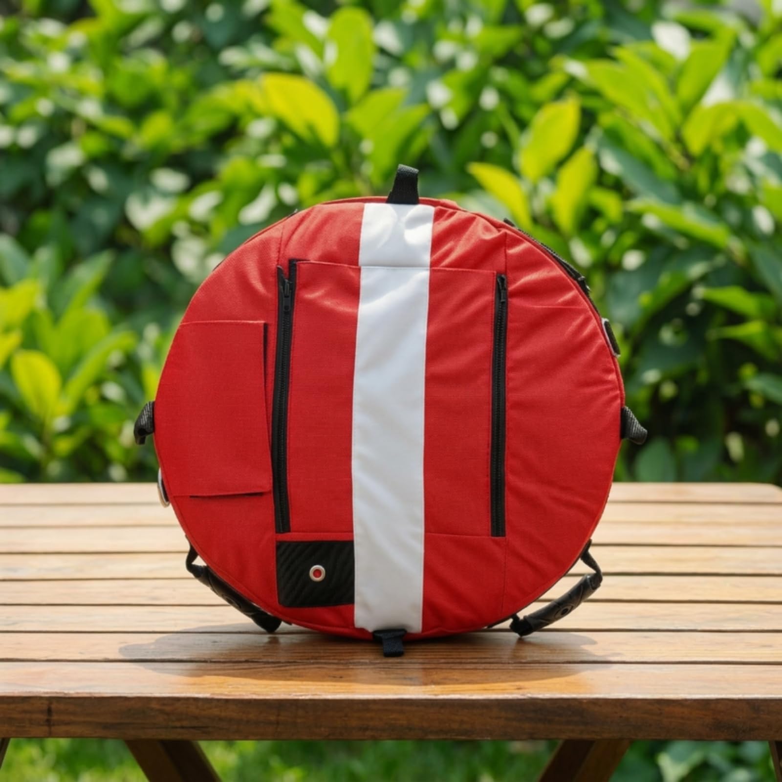 perfk de Señalización de Buceo de Referencia Inflable con Bandera Visibilidad Elevada con Asta Rígida y Puntos de Anclaje Perimetrales Adecuada para Rutas