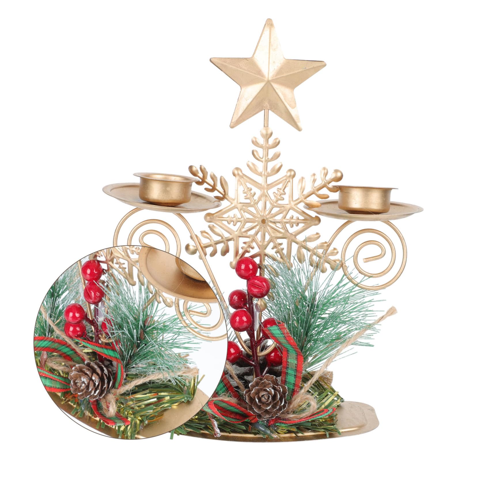 Ciieeo 5stücke Weihnachts Kerzenständer Für Home Dekoration Kerzenhalter Für Hochzeitsfeier Kreative Tischdeko Rustikale Innenraumgestaltung