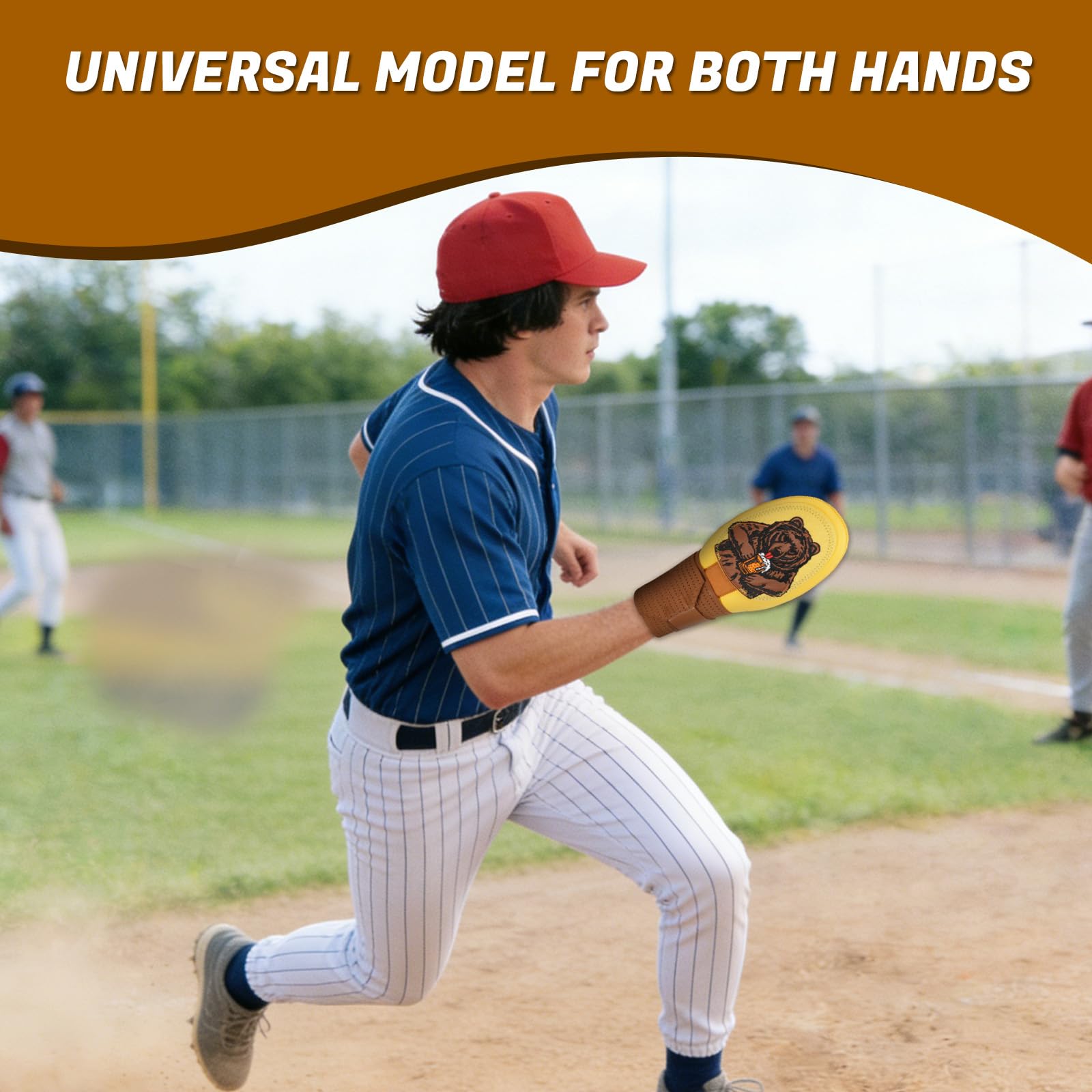 Manopla deslizante de béisbol – Guante deslizante para jóvenes – Accesorio de goteo goteo hombre de jengibre, Coco, Scary HaHa – Softbol