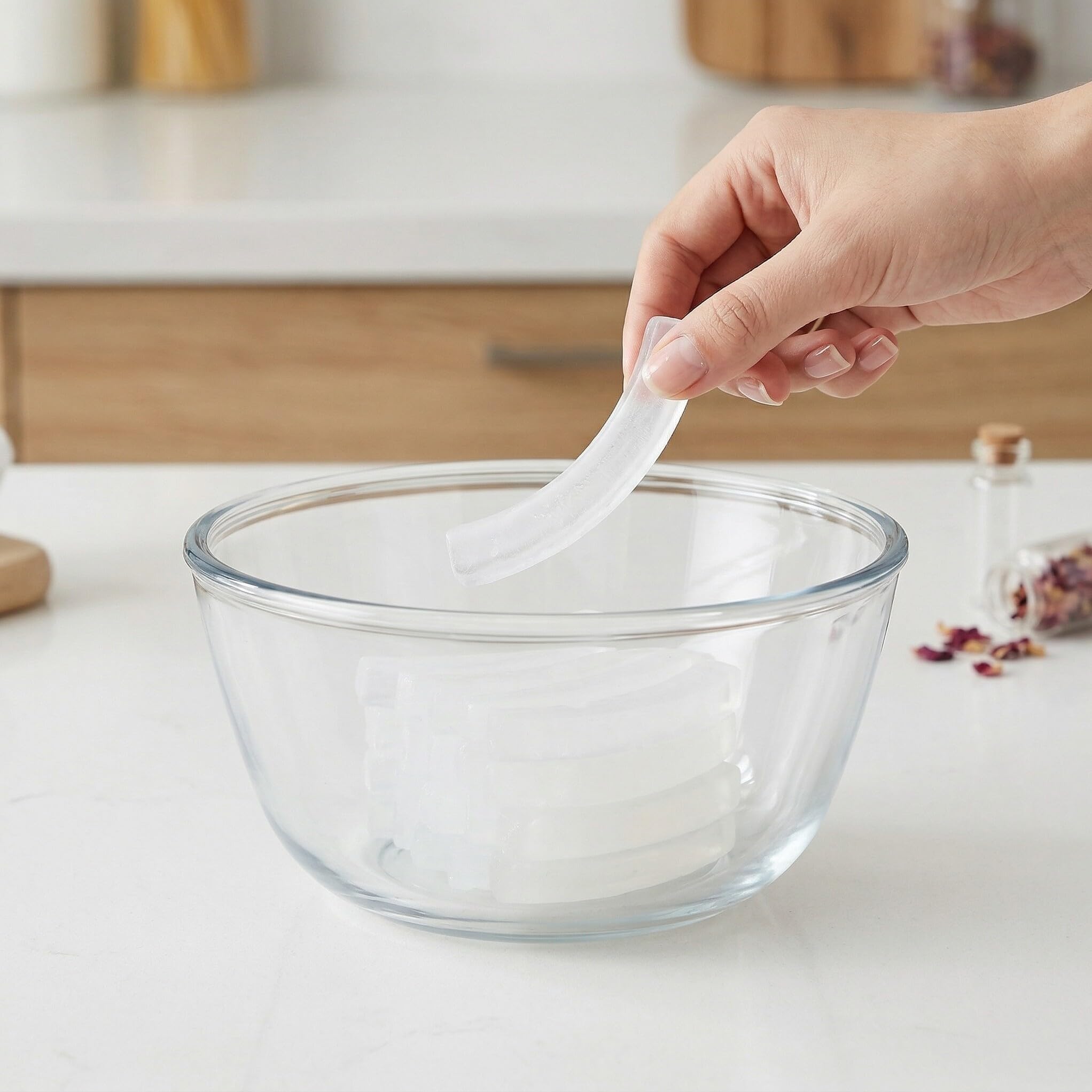 Lurrose Base per Sapone Trasparente 250g per Creazione di Saponi Fai da Te Fragranze e Pigmenti, per Sapone da Mano Naturale