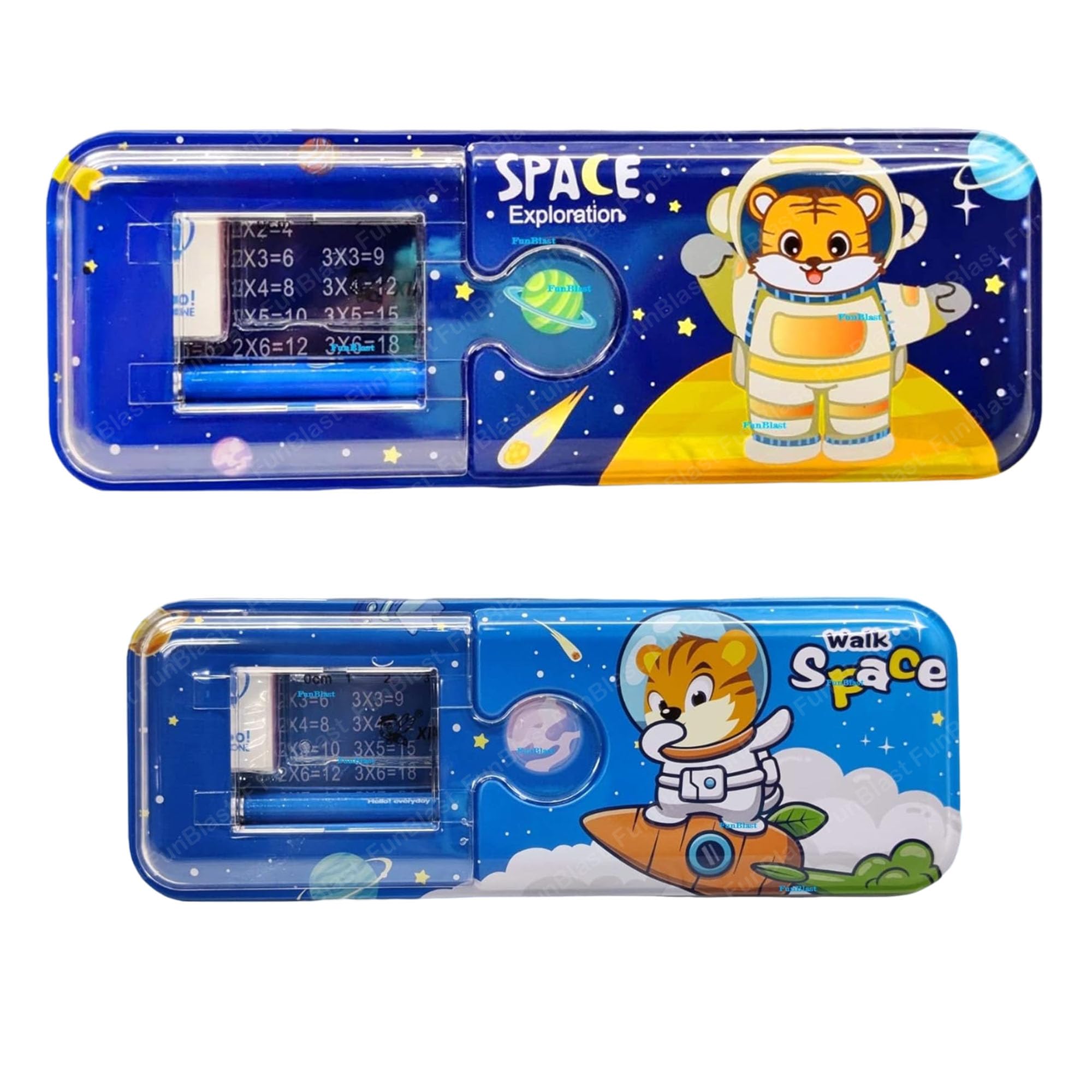 FunBlast Metal Pencil Box Case with Pencil, Eraser, Sharpener Stationery Set – Double Layer Pencil Case Stationary Organizer for Kids – Birthday Return Gift for Kids (Random Color and Print) (B0B3458ZFJ) Amazon Price History, Amazon Price Tracker