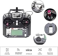 Vista 3 de FS-i6X Transmisor y receptor RC FS-iA6B iBus 10 canales o PWM 6CH 2.4GHz Fly AFHDS2A Sky Radio Control System para FPV Drone Multirotor, ala fija