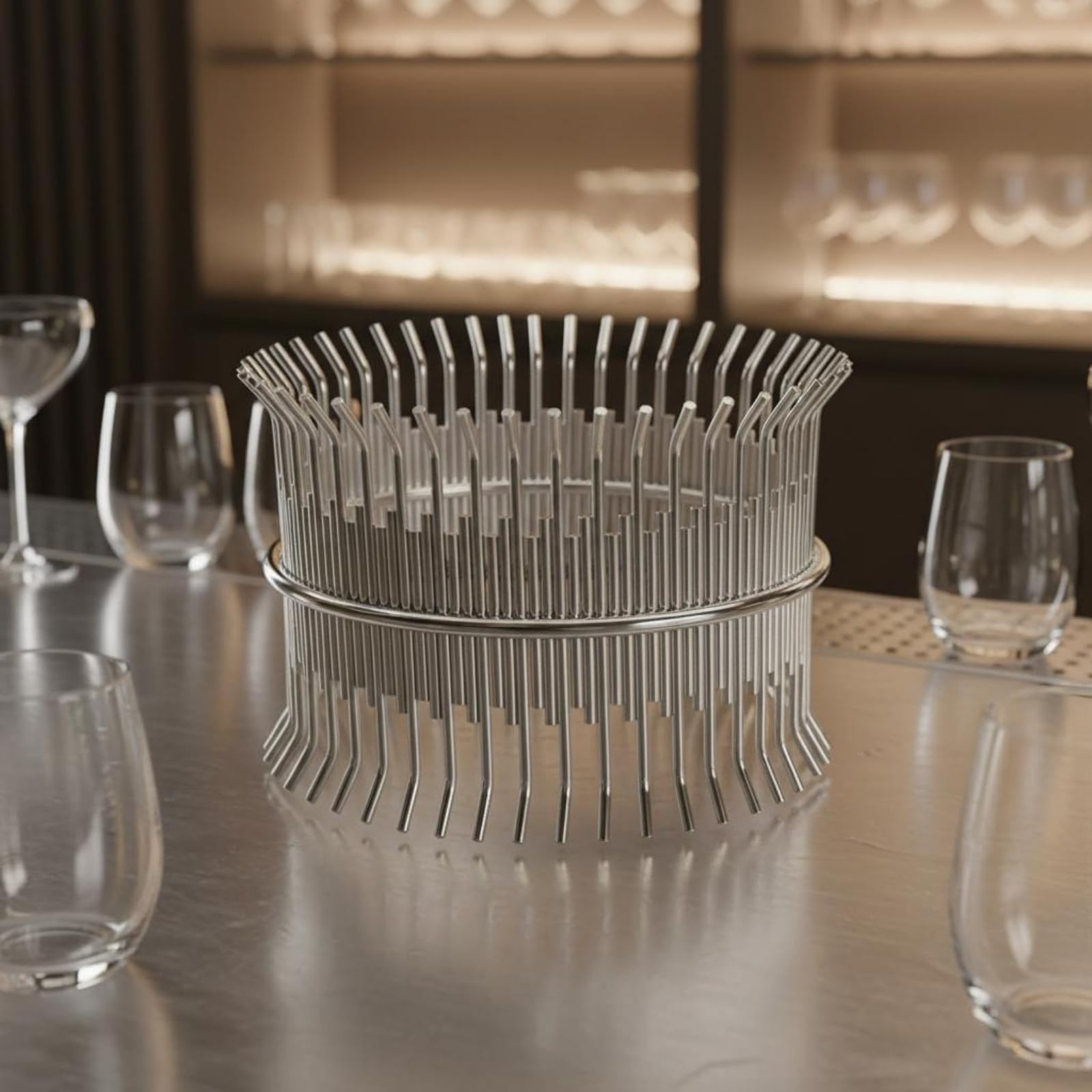 Dessert Display Stand Présentoir Buffet Support Pâtisserie Étagère Gâteau en Acier Inoxydable Structure Ouverte Stable Mise en Scène Soignée des, Argent, Moyen