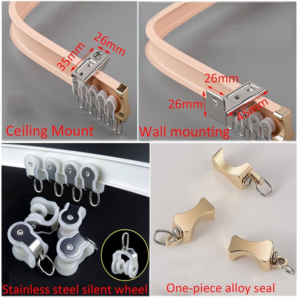 Ceiling Curtain Track, Silent Flexible Curtain Rail Track