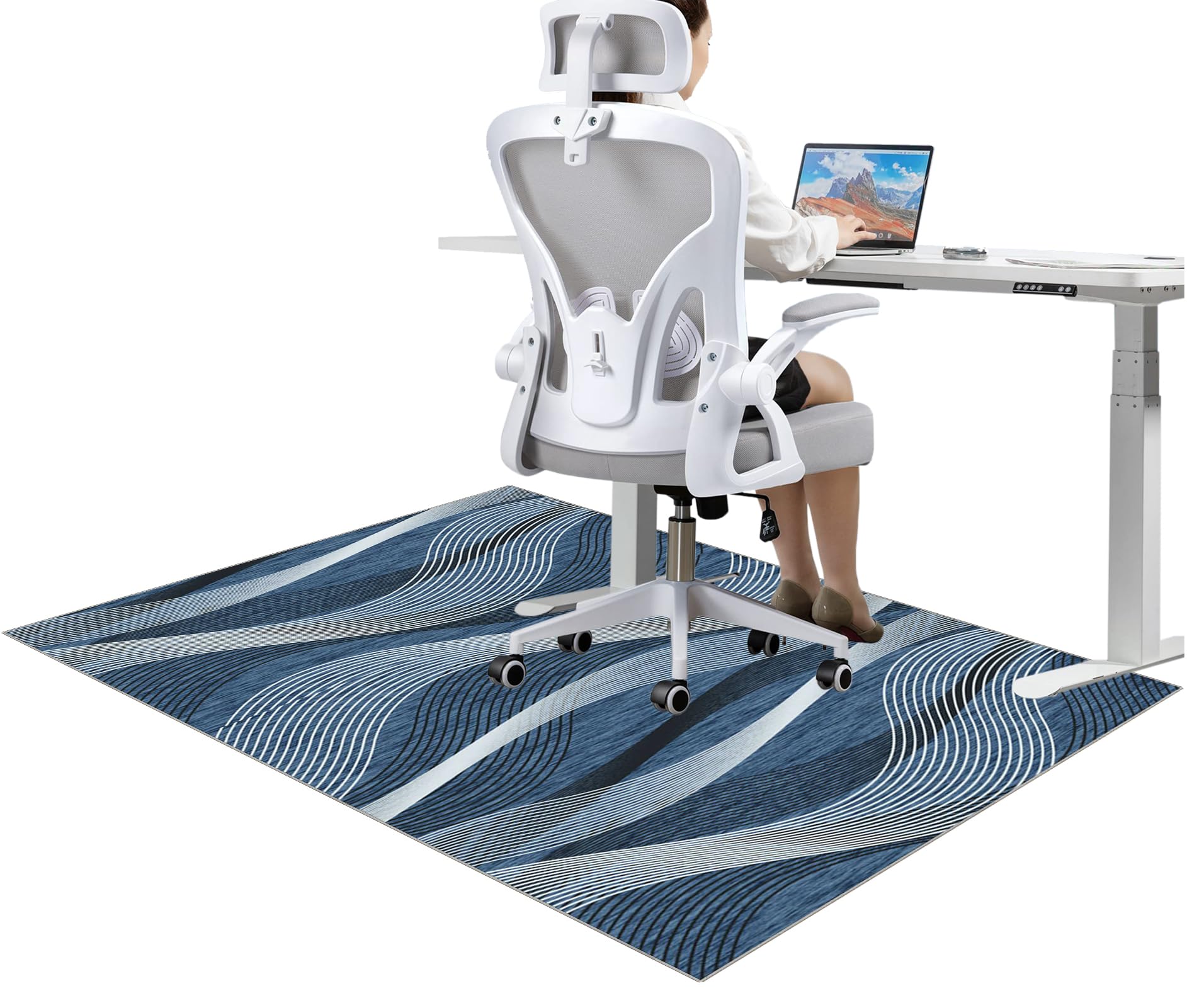 Jaevkwzy Color-B45 Chair Rolling Mat, Office Chair Mat For Hard Floors, Desk Chair Mat Large, 90 X 120 Cm Chair Floor Mat For Low Pile Carpet Floors, Computer Chair Mat For Wooden Floor Protector For Home Office