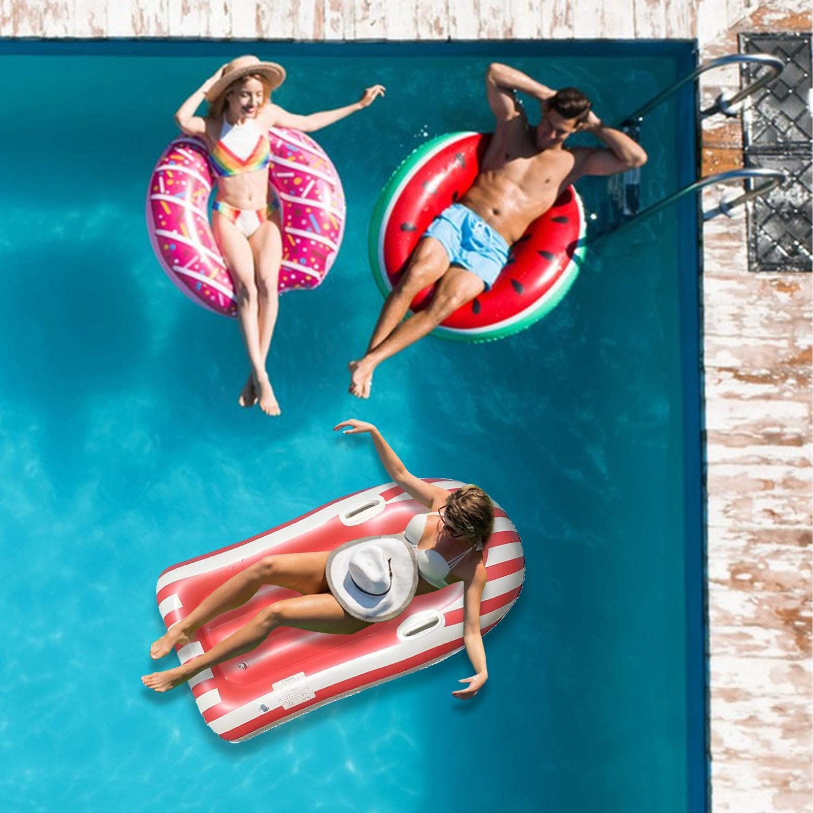 Nadmuchiwana deska do - Przenośna pływająca nadmuchiwana deska z uchwytem | Gry plażowe dla | na basen, jezioro, surfing lato podróże i wakacje chwile w grach i zajęciach sportowych