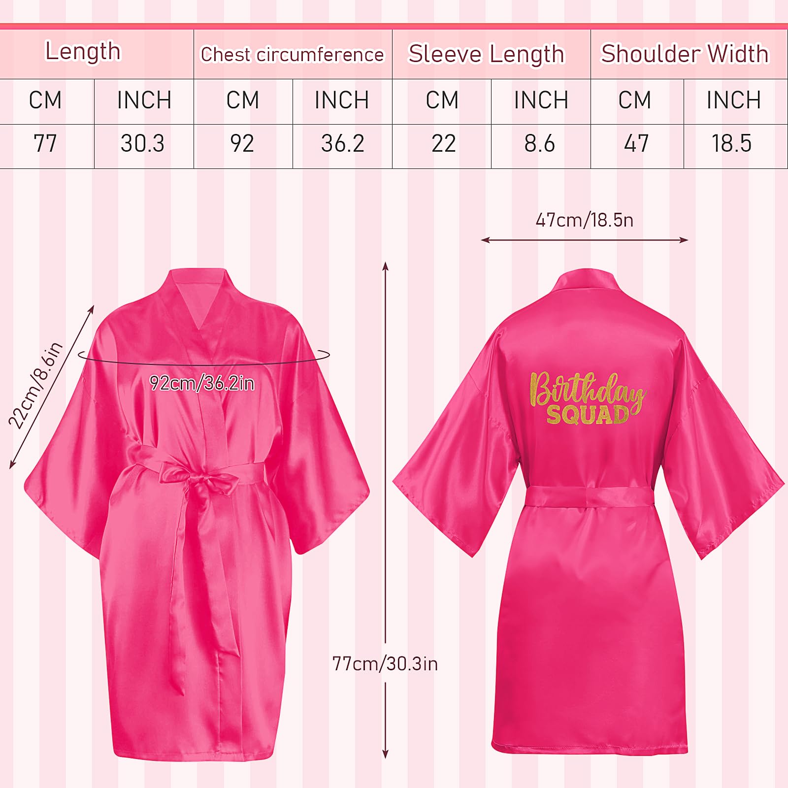 MSYU 7 pezzi di compleanno Squad Robe Spa Party Forniture Compleanno Principessa Robe Unicorno Slumber Pigiama per ragazze