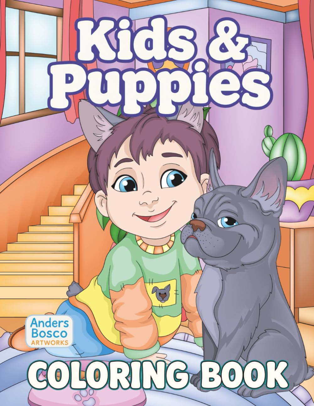 Kids and Puppies Coloring Book: Color, Play & Imagine | 30 Adorable Kids and Playful Puppies in Happy Everyday Scenes to Color | Wholesome Creative ... & Creative Play | Joyful Scenes for Fun