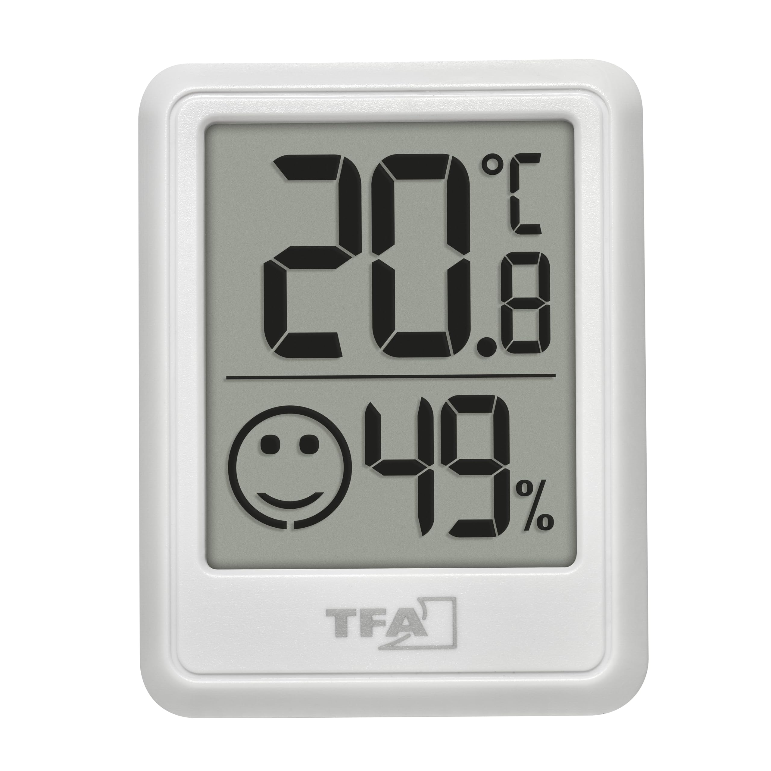 TFA Dostmann Mini termometro digitale interno, set da 3 pezzi, 30.5060.02.03, termometro ambiente, igrometro, misura umidità, temperatura, per il controllo del clima interno, batteria inclusa, bianco