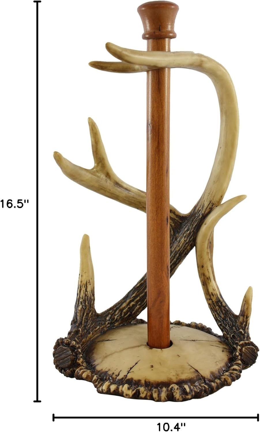 Pine Ridge 14.5" Updated countertop Antler Paper Towel Holder - Antler Collection, Rustic Design Magnetic Base Towel Holder for Home, Hunting Cabin and Lodge