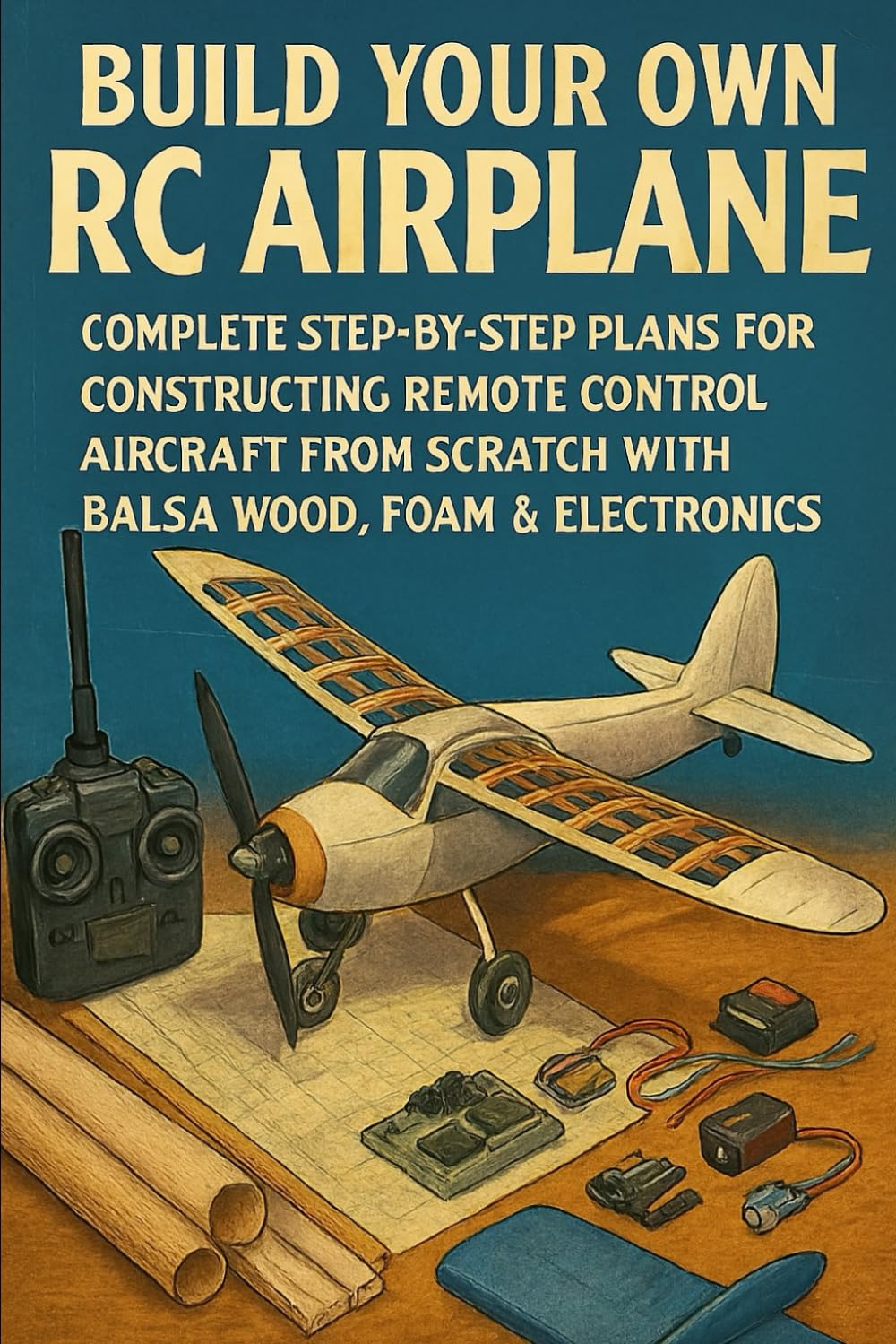 Build Your Own RC Airplane: Complete Step-by-Step Plans for Constructing Remote Control Aircraft from Scratch with Balsa Wood, Foam & Electronics      Paperback – November 11, 2025