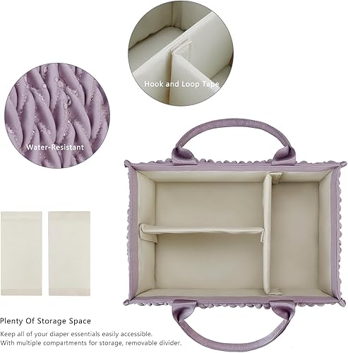 Miniatura 5 de MOMIGO Fahion Mahua - Organizador de pañales para bebé, resistente al agua, cesta de almacenamiento para pañales y toallitas de bebé, organizador de