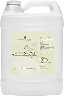 White Rose Water Hydrosol - Pure Natural Distilled Bulgarian Rosewater Vegan Bulk Hydrating Spray Mist Spritz Toner Face Hair Skin Pores Locs Dreads - Packaging May Vary (128 oz / 1 Gallon)