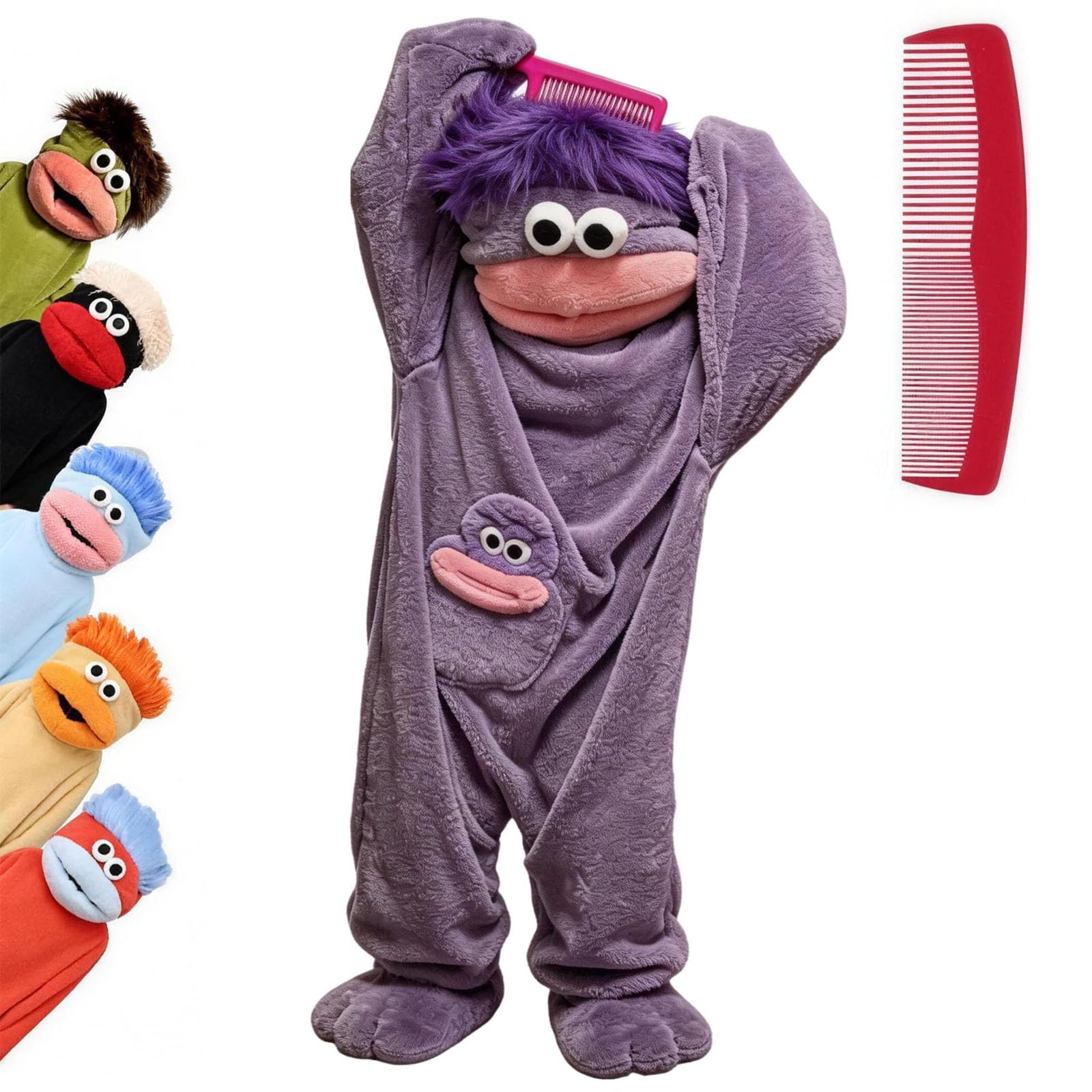 Pijama de Una Pieza Monstruo Boca Grande Parejas Conjunto Halloween