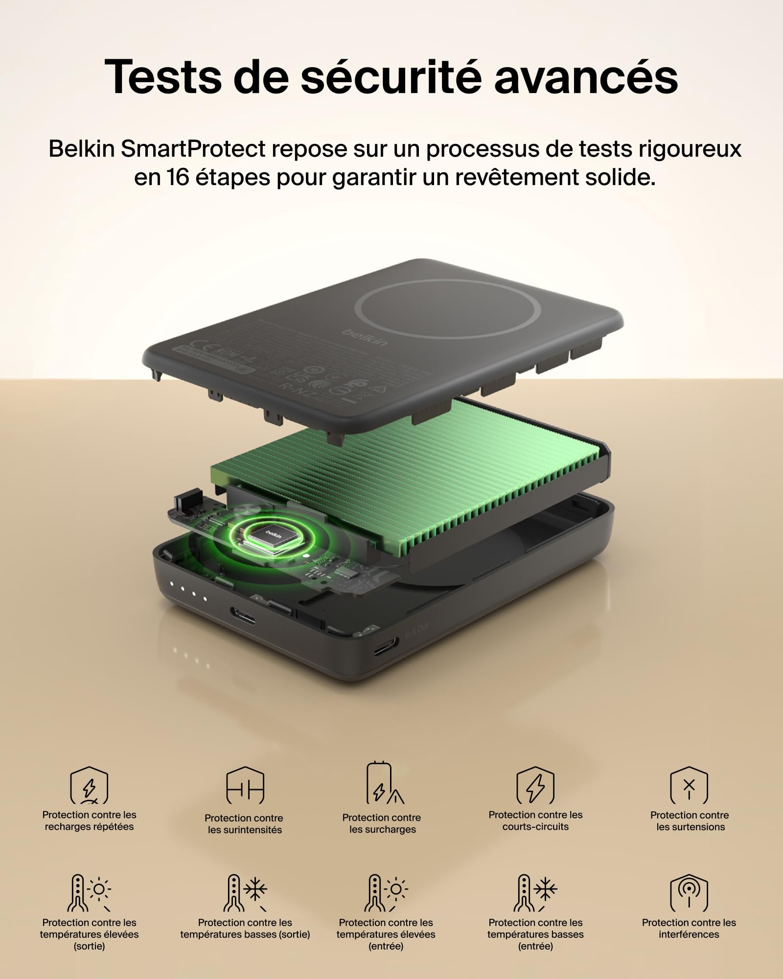 Belkin BoostCharge Batterie Externe Magnétique 10 000 mAh - Noir